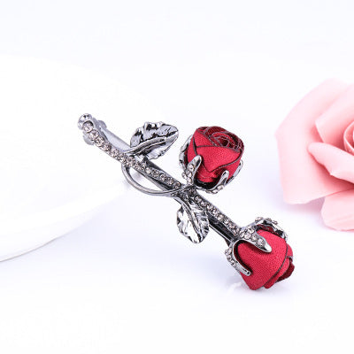 Pinza para Cabello con Diseño de Rosa y Estrás - Image 18