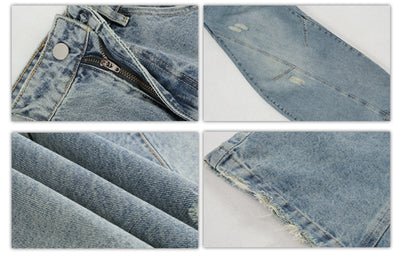 Jeans Rectos Desestructurados Estilo Callejero Retro Americano - Image 11