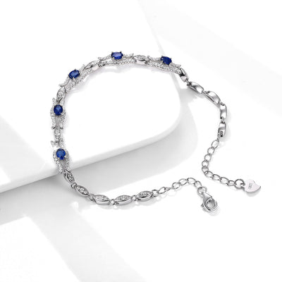 Pulsera de Zafiro Natural Mujer Plata S925 - Joyería de Diseño Premium Original - Image 4