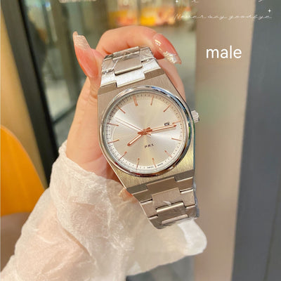 Reloj de Pareja Cuarzo Azul Hielo con Calendario - Image 10