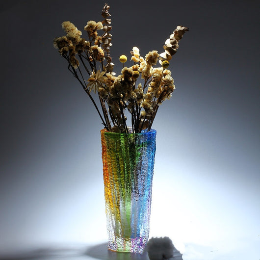 Jarrón de Cristal Artesanal Grande con Brillo Luminoso - Image 6
