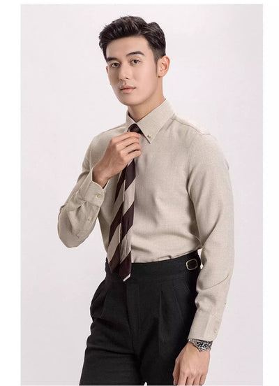 Camisa Casual de Cuadros Hombre Manga Larga sin Planchado - Image 15