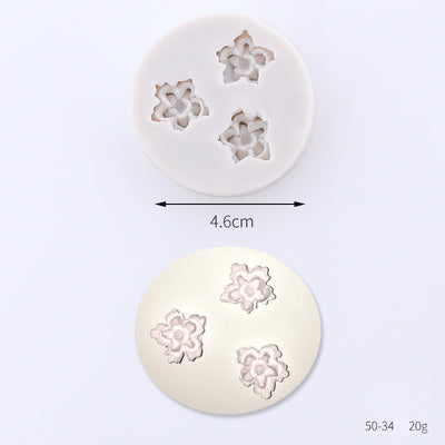 Molde de Silicona para Fondant con Diseño de Flores de Rosa - Image 18