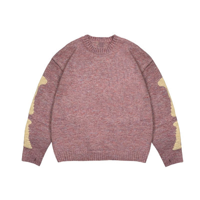 Suéter Tejido Holgado con Diseño de Calavera para Uso Casual - Image 25