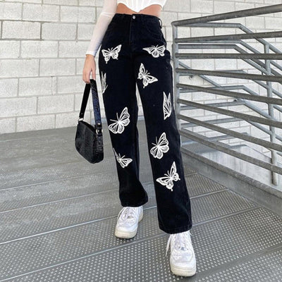 Pantalones Anchos Flor Mariposa para Mujer - Image 10