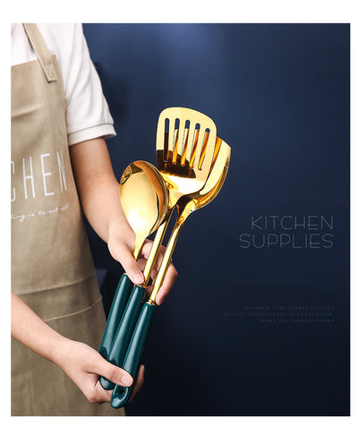 Set de 7 Utensilios de Cocina en Acero Inoxidable y Silicona Premium - Image 14