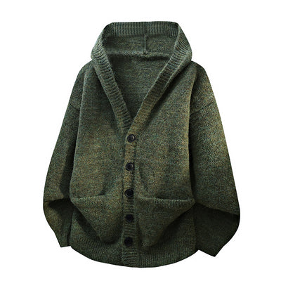 Cardigan Tejido Holgado con Capucha para Hombre - Image 5