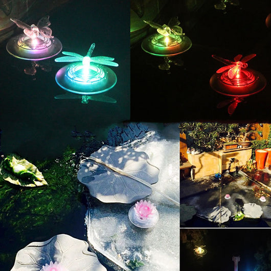 Lámpara Solar Flotante LED Mariposa y Libélula para Piscina y Estanque - Image 7