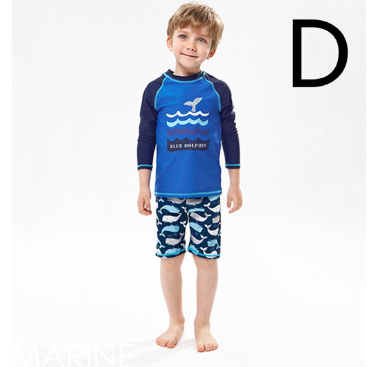 Traje de Baño Infantil Niño Secado Rápido con Diseño Dividido - Image 4