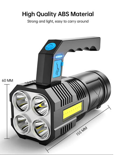 Linterna LED Recargable de 4 Núcleos Ultra Potente - Alcance Extremo - Image 15
