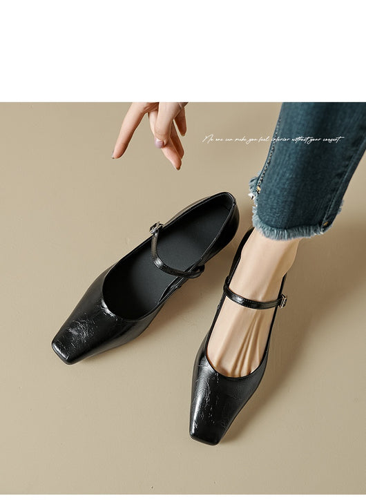 Zapatos Mujer Punta Cuadrada con Tacón de 3cm - Image 17