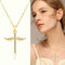 Collar Colgante Alas de Ángel con Cruz para Mujer - Acero Inoxidable