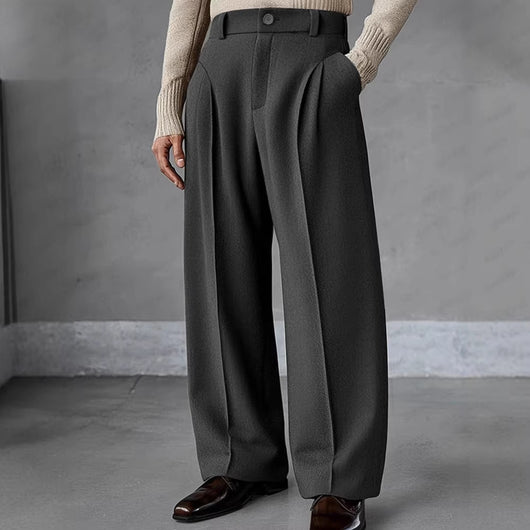 Pantalones Machete de Cintura Alta y Pierna Ancha para Hombre - Image 2