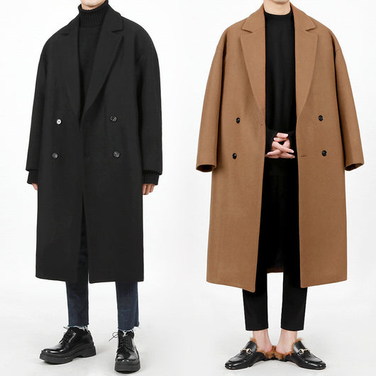 Abrigo Trench Coat de Lana Suelta y Cálida para Hombre - Estilo Moderno - Image 10