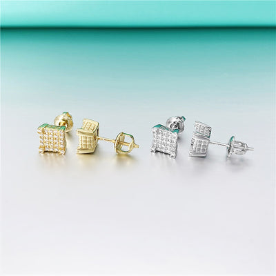 Aretes de Plata con Incrustaciones de Moissanita para Hombre y Mujer - Image 5