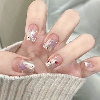 Uñas Postizas Cat Eye Rubor - Parches de Manicura Lista para Usar - Image 58