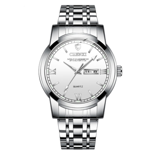 Reloj Acero Inoxidable Doble Calendario Luminoso Resistente al Agua - Image 7