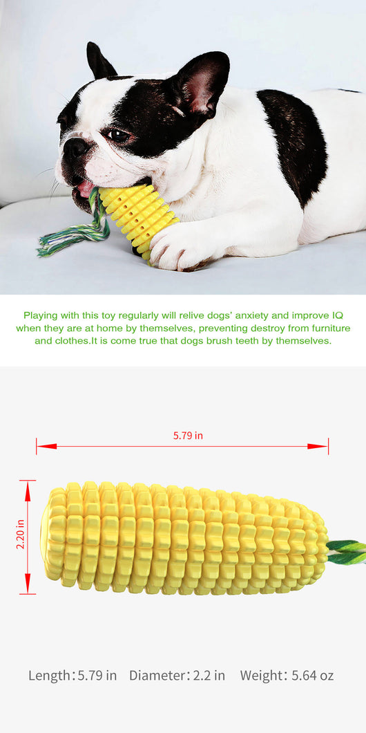 Juguete Mordedor Resistente Forma de Elote con Sonido para Mascotas - Image 11