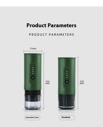 Cafetera Portátil Eléctrica para Viajes - Cápsula y Molida con Cargador para Auto - Image 23