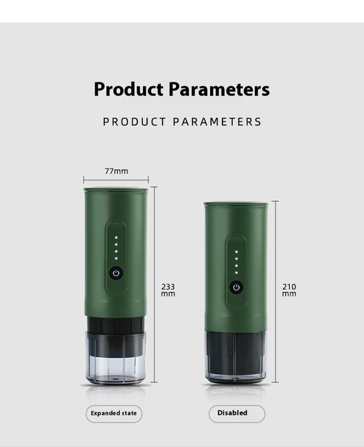 Cafetera Portátil Eléctrica para Viajes - Cápsula y Molida con Cargador para Auto - Image 23