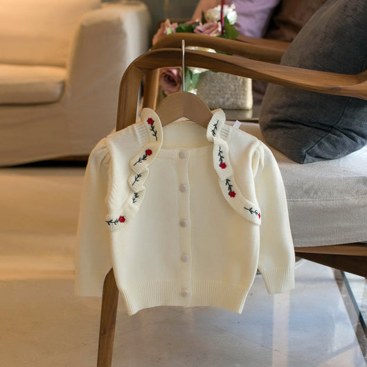 Cardigan para Niña con Encaje y Bordado de Rosas - Image 15