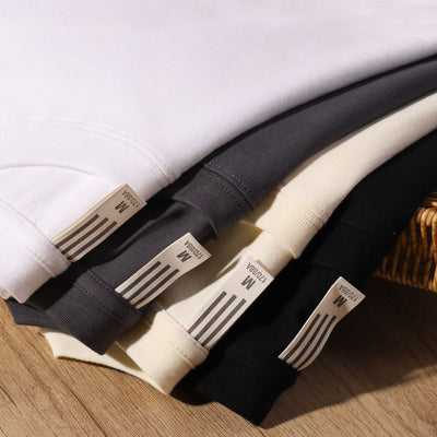 Camiseta Básica de Algodón con Cuello Redondo y Manga Larga para Hombre - Image 3