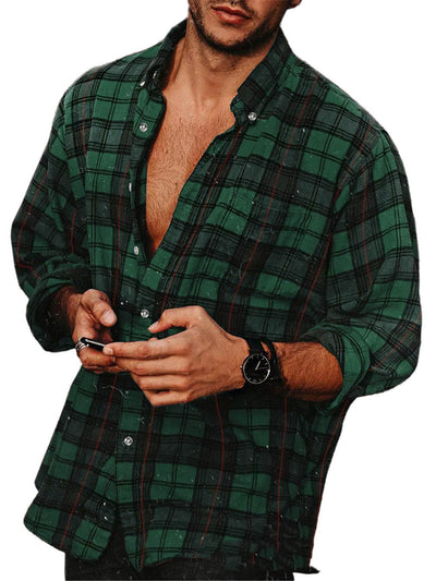 Camisa Casual de Manga Larga con Solapa - Image 7