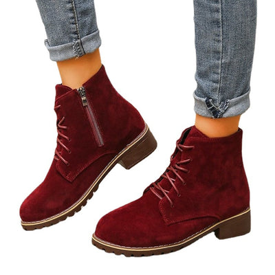 Botas Martin con Tacón Grueso y Cremallera Lateral - Estilo Inglés para Mujer - Image 10