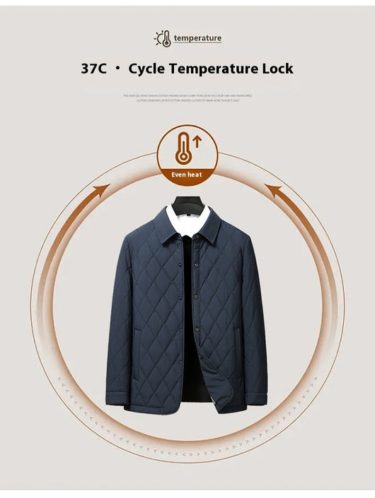 Abrigo Acolchado de Algodón para Hombre - Otoño Invierno - Image 16