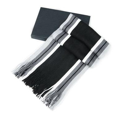 Bufanda Gruesa Casual para Hombre con Efecto Cachemira y Combinación de Colores - Image 7