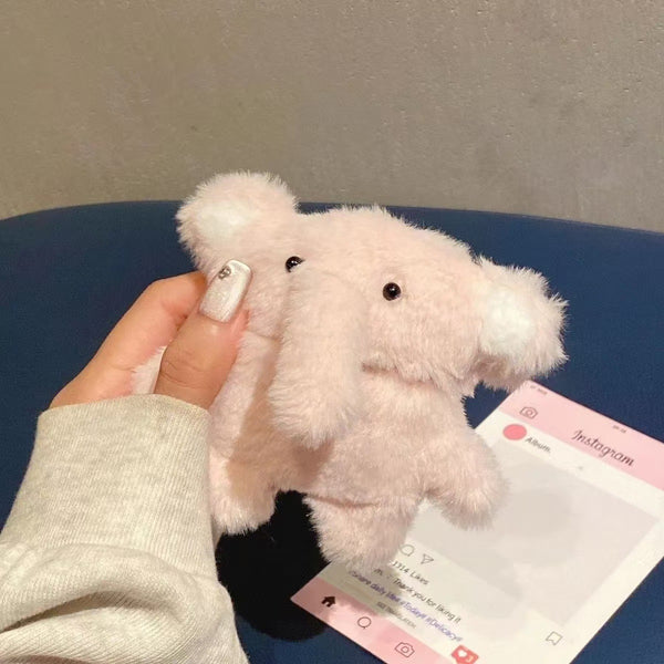 Estuche de Carga Inalámbrica para Audífonos Bluetooth - Diseño Elefante Peluche