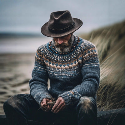 Sudadera Suelta Manga Larga con Tecnología 3D Impresa para Hombre