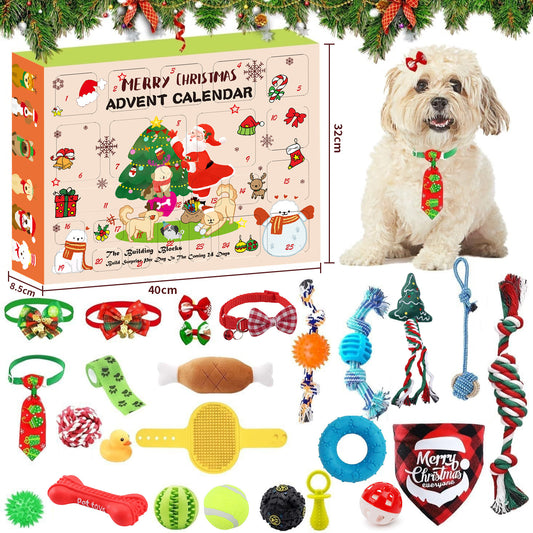 Caja de Regalo con Juguetes Navideños para Perros