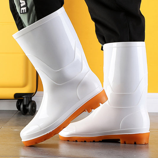 Botas de Seguridad Blancas Impermeables para Trabajo Sanitario
