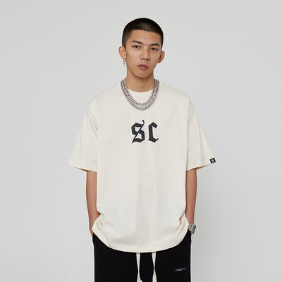 Camiseta Estampada con Letras Estilo Urbano Americano para Hombre