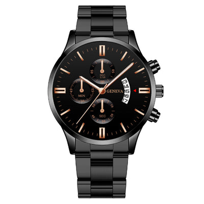 Reloj de Negocios para Hombre con Correa de Acero y Tres Esferas - Image 9