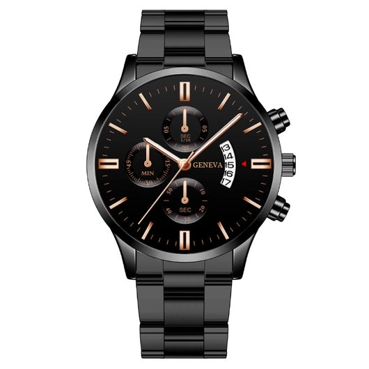Reloj de Negocios para Hombre con Correa de Acero y Tres Esferas - Image 9
