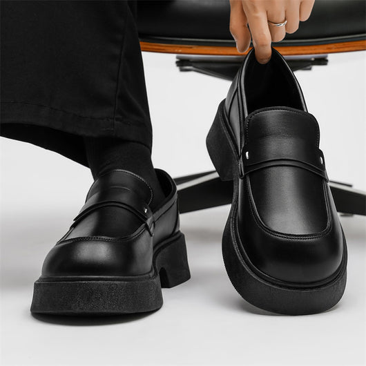 Zapatos Casuales Británicos de Cuero Premium con Suela Reforzada para Hombre - Image 4