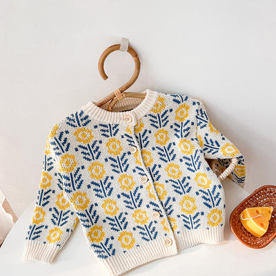 Cardigan Tejido Floral para Bebé - Romper Suéter Infantil - Image 20