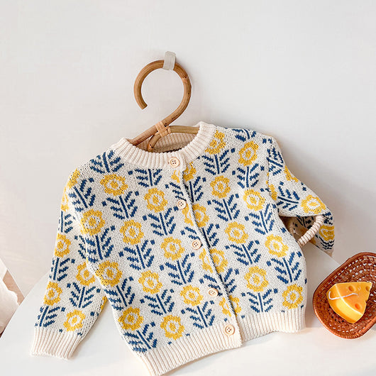 Cardigan Tejido Floral para Bebé - Romper Suéter Infantil - Image 20
