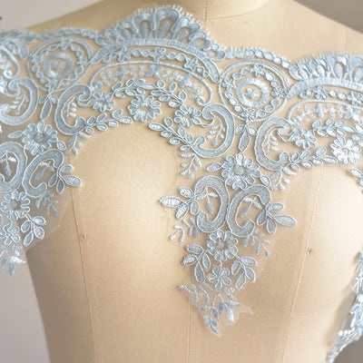 Accesorios de Encaje Secuencia Bordado para Boda con Efecto Pestañas - Image 35