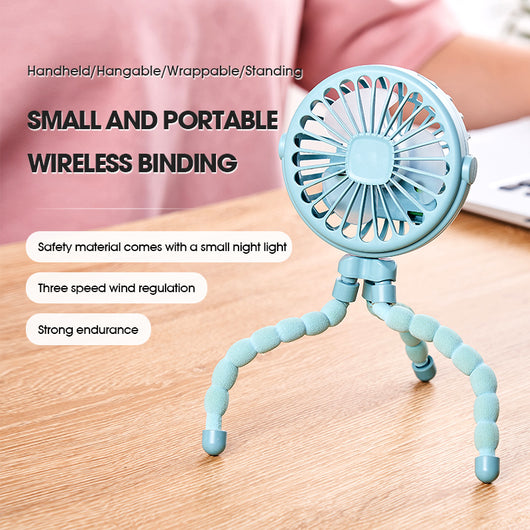 Ventilador Portátil USB para Cochecito Infantil con Carga Recargable