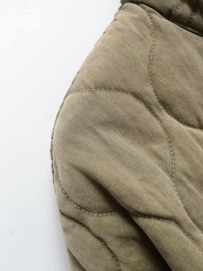 Abrigo de Algodón Liso para Otoño-Invierno con Cordones Ajustables - Image 17