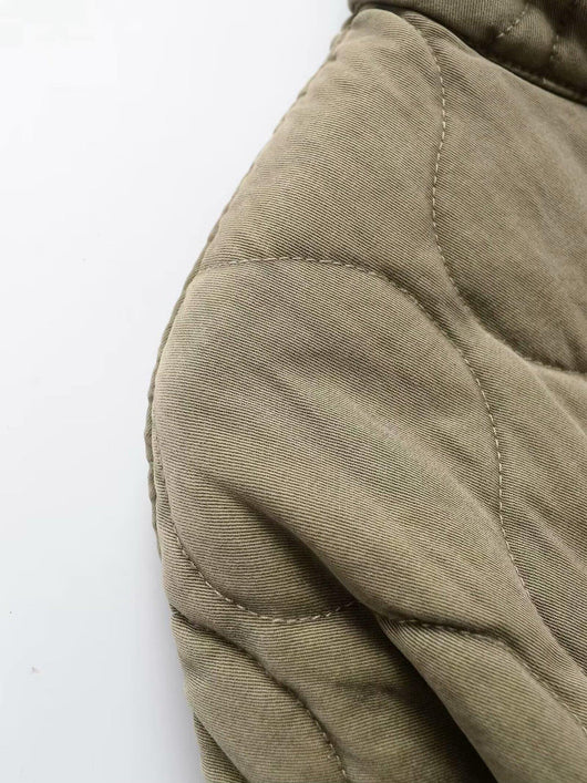 Abrigo de Algodón Liso para Otoño-Invierno con Cordones Ajustables - Image 17