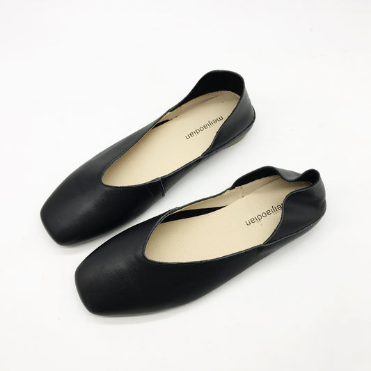 Zapatos Cómodos de Cuero Suave con Punta Cuadrada - Image 2