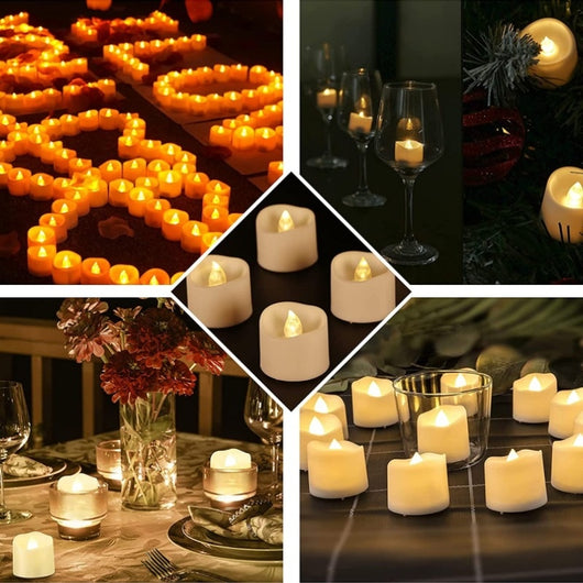 Set de 12 Velas LED sin Llama con Efecto Parpadeante para Confesionarios - Image 4