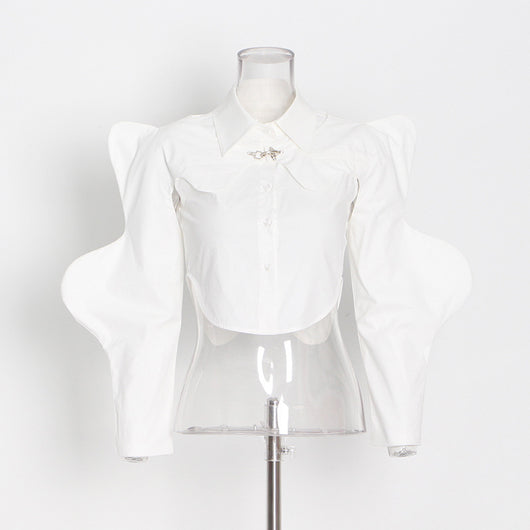 Blusa Sin Mangas Corta de Color Sólido - Estilo Moderno y Versátil - Image 2