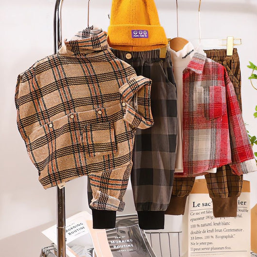 Camisa de Cuadros Casual para Niños - Perfecta para Primavera y Otoño - Image 37
