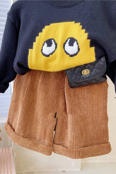 Chaqueta de Pana Café Suelta y Casual para Niña Otoño - Image 3