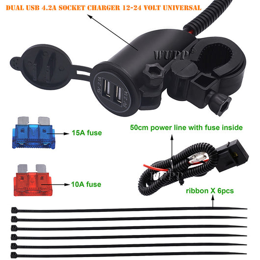 Cargador Dual USB 4.2A para Auto, Moto y ATV 12V/24V - Image 3